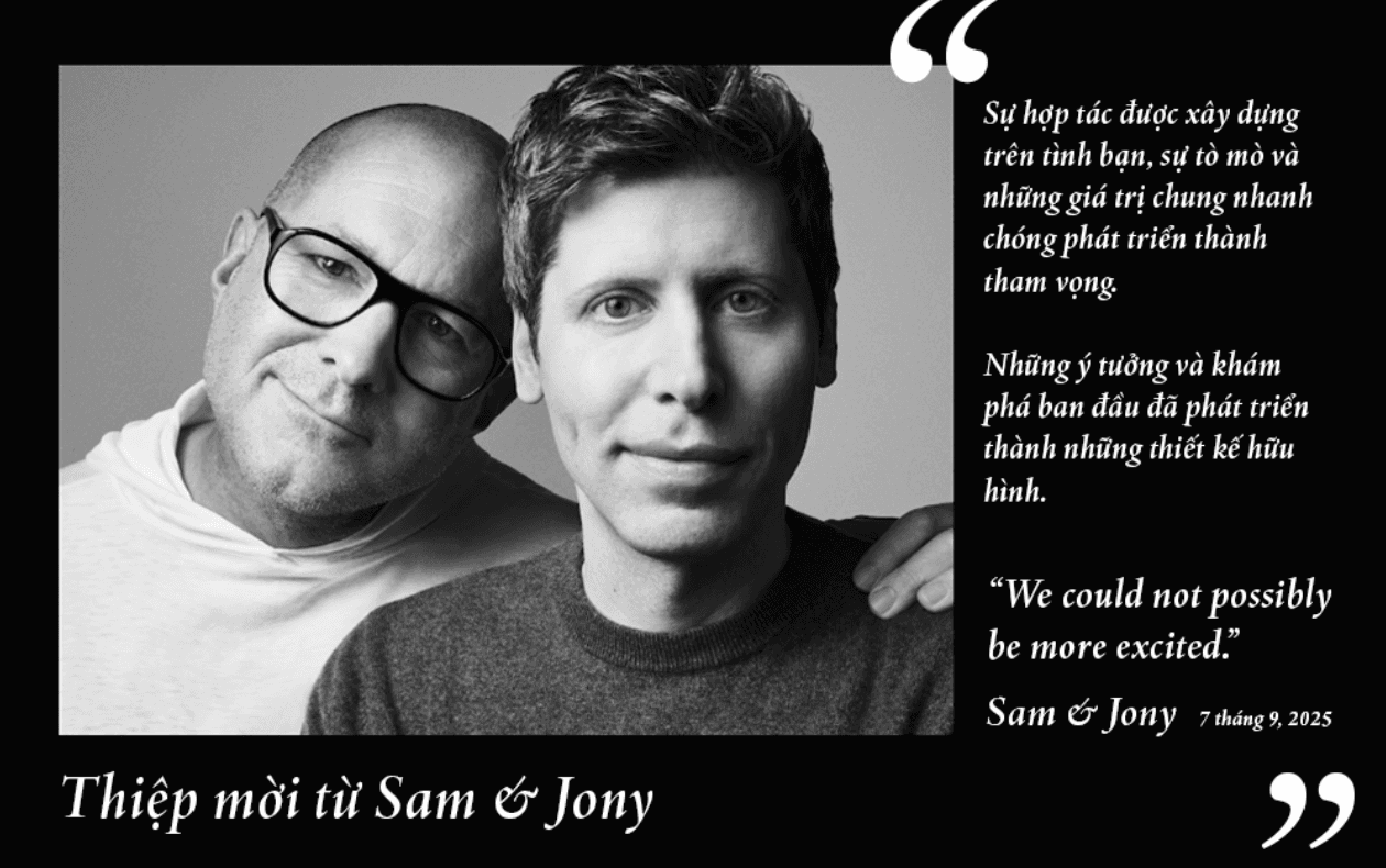 Jony Ive & Sam Altman Bắt Tay: AI và Thiết Kế Thay Đổi Thế Giới